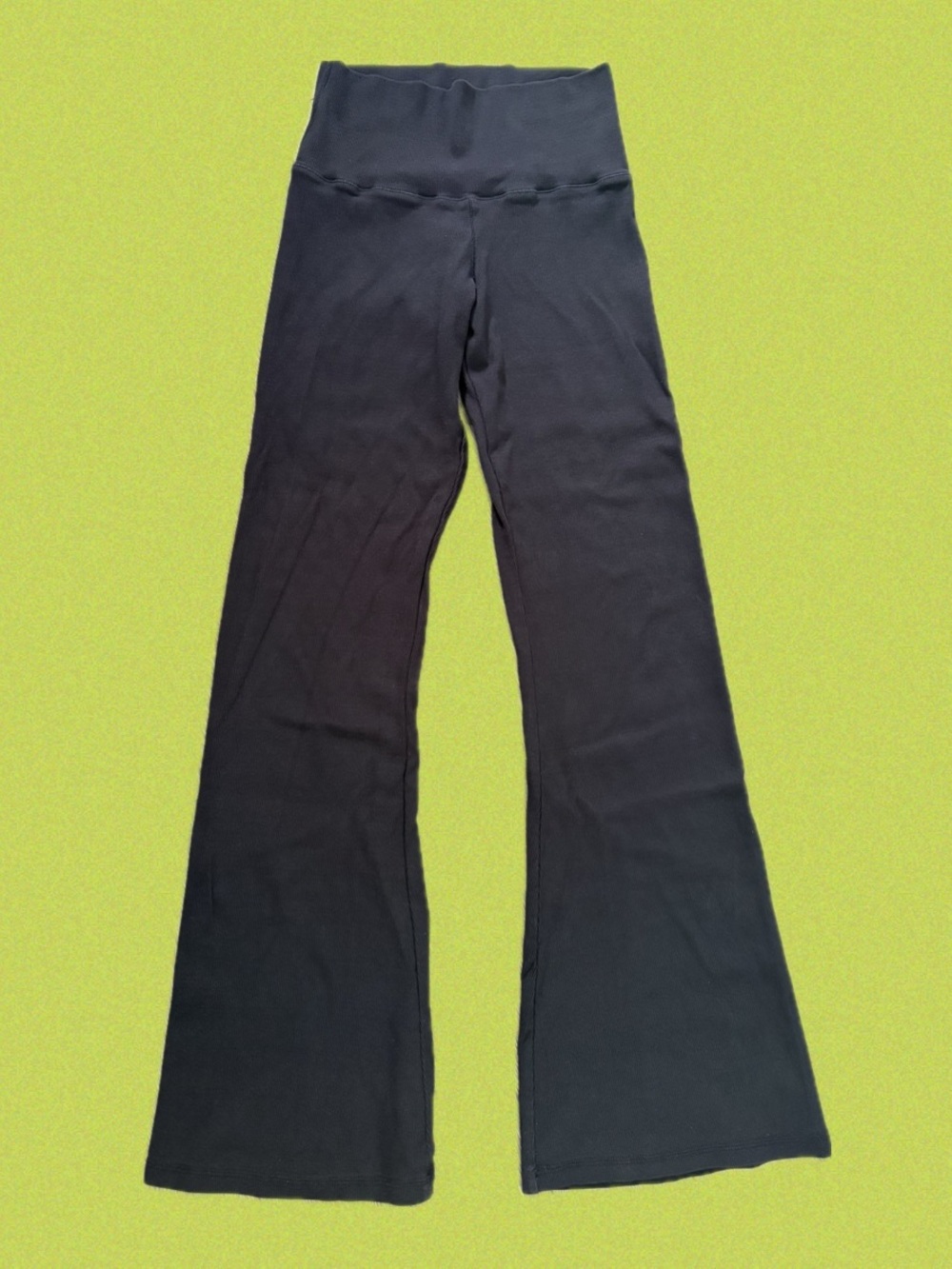 Ribbed Cotton Flare Leggings